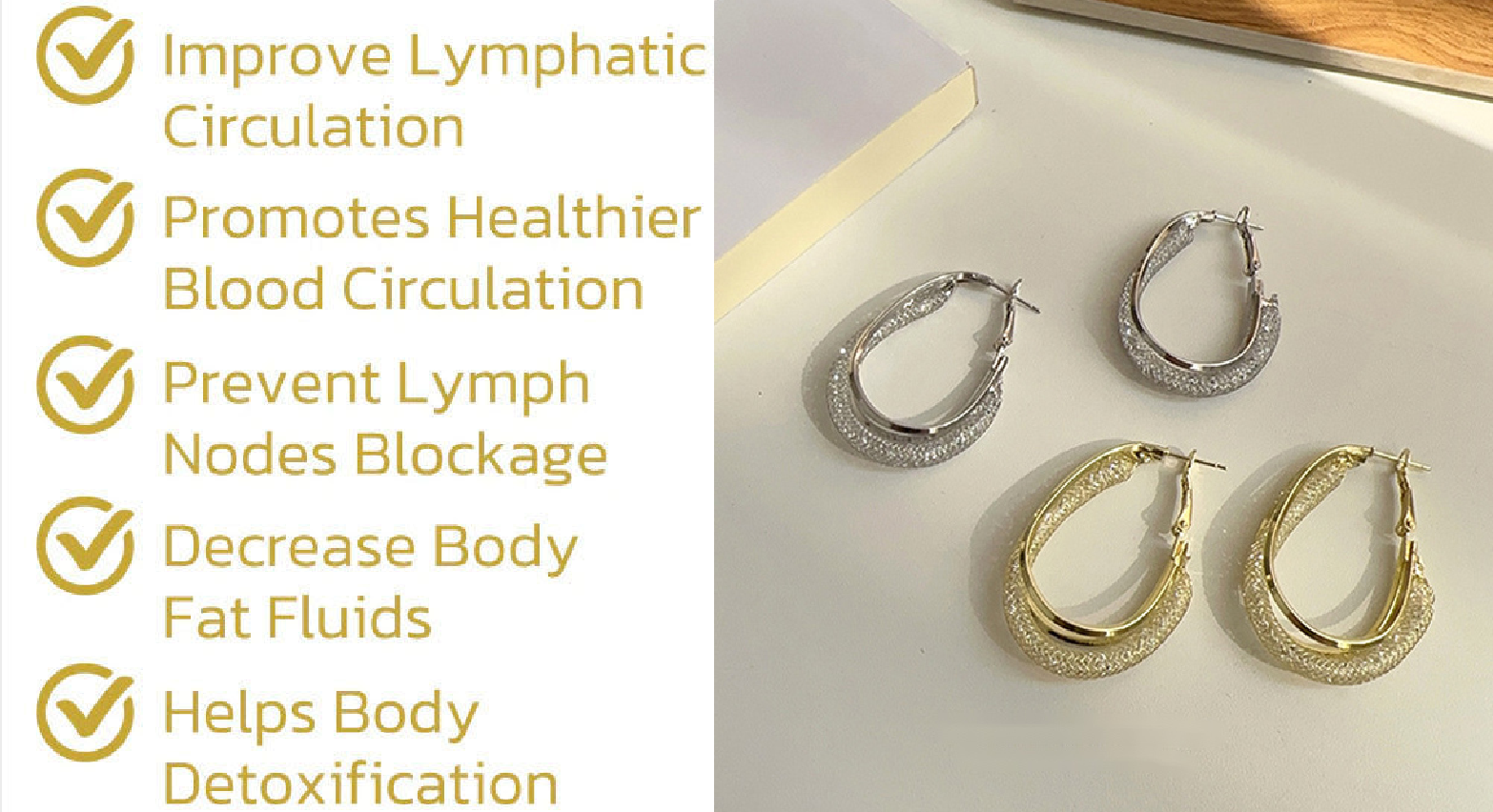 Lymphatic fashion Oval Earrings（Limited Time Discount 🔥 Last Day）